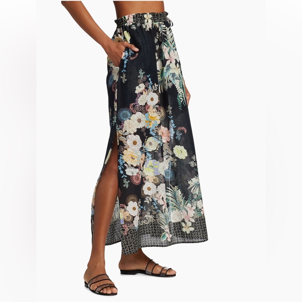 Johnny Was Multicolor Floral Maxi Skirt 100% cotton, size L
